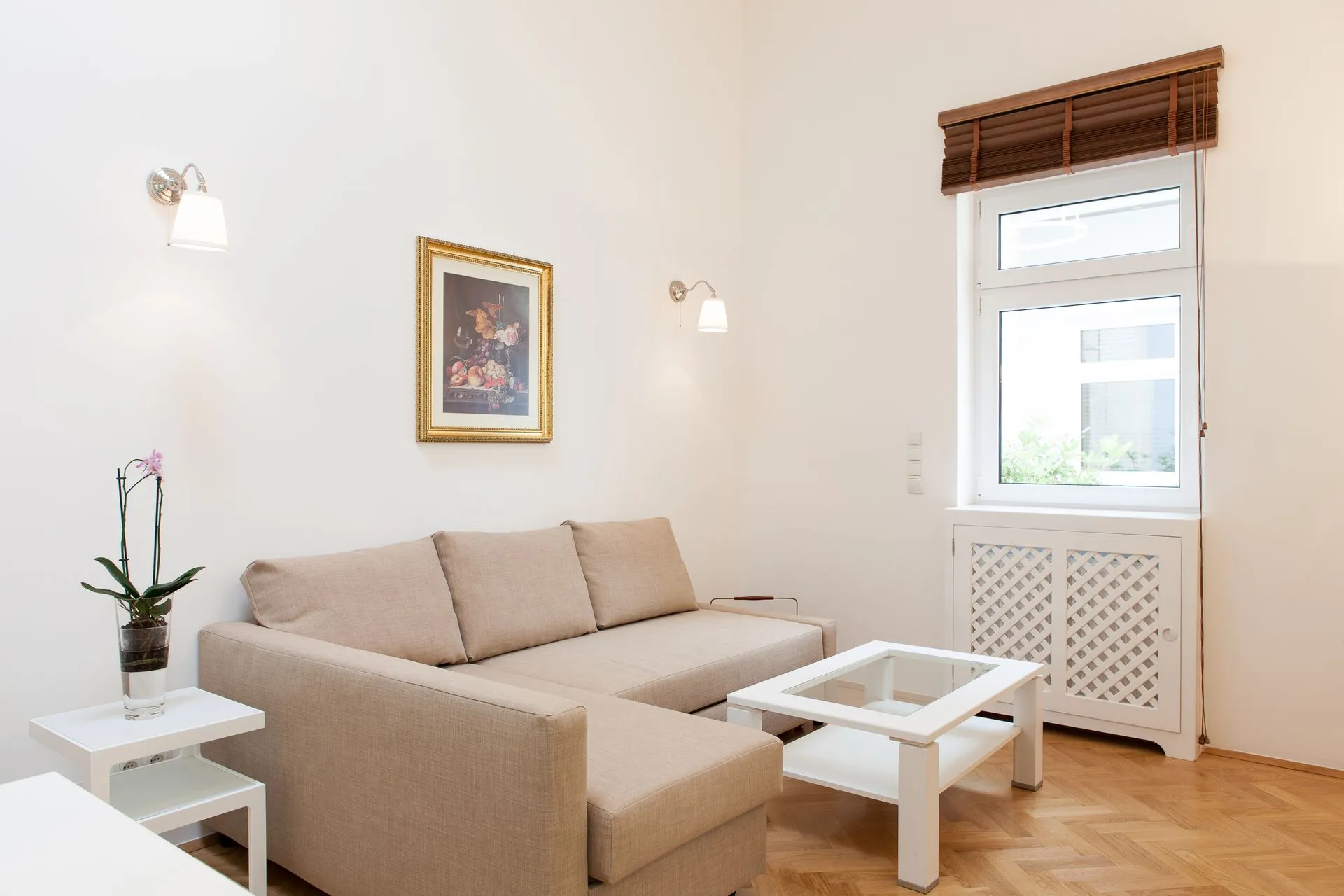 aufklappbares Sofa für 2 in der Wohnküche